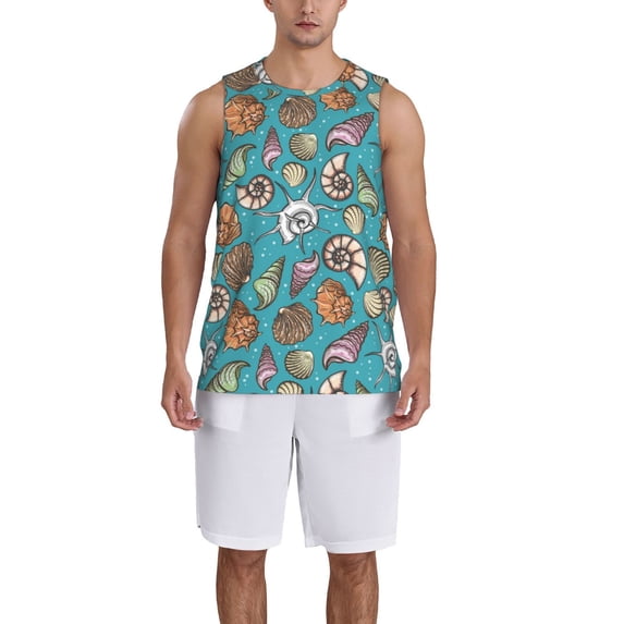 Sikiie Cute Conch Basketball Jersey Reversible Men's Mesh Athletic Sports Shirts Training Practice S-4XLX-Large