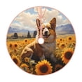 thumbnail image 1 of Sikiie Cute Corgi Sunflower Nativity Christmas Tree Skirt, Jesus Christian Winter Holiday Tree Mat Decoration(30-48IN)48", 1 of 6