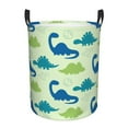 thumbnail image 1 of Sikiie Cute Dinosaur Blue Green Print Round Dirty Clothes Basket, Waterproof Standing Foldable Storage Basket, for Laundry Room, Bedroom, Bathroom Storage-Medium, 1 of 6