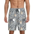 thumbnail image 1 of Sikiie Cute Dog And Flowers Mens Pajama Shorts, Lightweight Lounge Pant with Pockets Soft Sleep Pj Shorts for Men4X-Large, 1 of 6