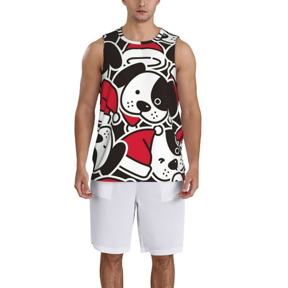 Sikiie Cute Dog Basketball Jersey Reversible Men's Mesh Athletic Sports Shirts Training Practice S-4XLX-Large