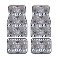 thumbnail image 1 of Sikiie Cute Dog Faces Car Foot Mat Set of 4 Pieces Basics Universal Fit Rubber Carpet Floor Mats For Car SUV Van & Truck, 26.8"L x 17.3"W (Front), 13"L x 17.3"W(Rear), 1 of 6