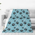 thumbnail image 1 of Sikiie Cute Dog Footprints Ultra-Soft Micro flannel Blanket Luxury All Seasons Warm Blanket for Bedding Sofa and Travel (4 sizes)-40"x30", 1 of 7