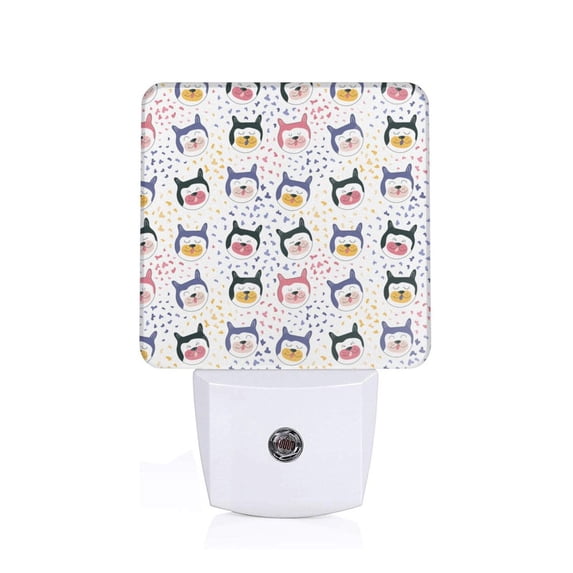 Sikiie Cute Dog Led Night Light, Warm White,Cool White Lights for Bathroom,Hallway,Bedroom, Kids Room-US