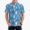 thumbnail image 1 of Sikiie Cute Dogs Print Men's Short-sleeved POLO Shirts, Button-down Shirts and T-shirts are Suitable for Vacation, Leisure and Business-Small, 1 of 6