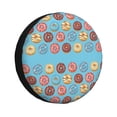 thumbnail image 1 of Sikiie Cute Donut PVC Leather Spare Tire Wheel Cover Spare Tire Cover, for Car Truck SUV Camper Trailer Universal Fit(14-17in)-16 inch, 1 of 6