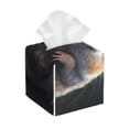 thumbnail image 1 of Sikiie Cute Fat Ball Branch Leather Tissue Box Cover Square, tissue box holder, Tissue Box with Bottom Belt-5.2”x5.2”x5.2”, 1 of 7
