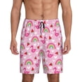 thumbnail image 1 of Sikiie Cute Flamingo Mens Pajama Shorts, Lightweight Lounge Pant with Pockets Soft Sleep Pj Shorts for Men, 1 of 6