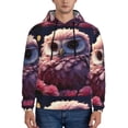 thumbnail image 1 of Sikiie Cute Flower Owl Men's Hoodie, Essentials Hoodie, Sweatshirt, Pullover Hooded Sweatshirt for Men-XX-Large, 1 of 7