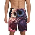 thumbnail image 1 of Sikiie Cute Flower Owl Mens Pajama Shorts, Lightweight Lounge Pant with Pockets Soft Sleep Pj Shorts for Men3X-Large, 1 of 6
