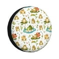 thumbnail image 1 of Sikiie Cute Frog PVC Leather Spare Tire Wheel Cover Spare Tire Cover, for Car Truck SUV Camper Trailer Universal Fit(14-17in)-16 inch, 1 of 6