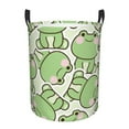 thumbnail image 1 of Sikiie Cute Frog Print Round Dirty Clothes Basket, Waterproof Standing Foldable Storage Basket, for Laundry Room, Bedroom, Bathroom Storage-Medium, 1 of 6