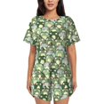 thumbnail image 1 of Sikiie Cute Frog Womens Pajama Sets Short Sleeve Top With Pants Sleepwear 2 Piece Lounge Set4X-Large, 1 of 6