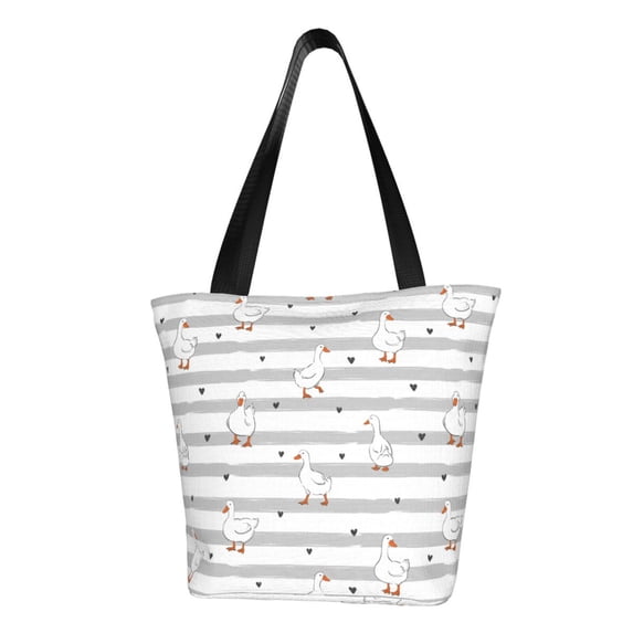 Sikiie Cute Goose Shoulder Bag Casual Hobo Crossbody Tote Bag for Women and Men Large Purse Messenger Bag Travel Work