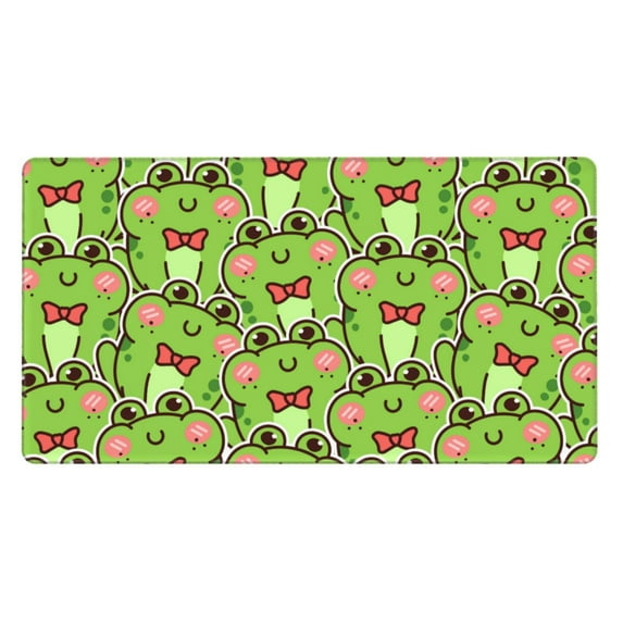 Sikiie Cute Green Frog Mouse Pad, 16x29.5 Mousepad Desk Mat in Anti-Slip Rubber Mousepads Mat for Game Office Laptop Computer