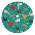 thumbnail image 1 of Sikiie Cute Hens And Rooster 30-48 inches {designName} Print Christmas Tree Skirt Snowman Xmas Tree Skirt with Edge Christmas Decorations for Holiday Party-48", 1 of 7