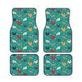 thumbnail image 1 of Sikiie Cute Hens And Rooster Car Foot Mat Set of 4 Pieces Basics Universal Fit Rubber Carpet Floor Mats For Car SUV Van & Truck, 26.8"L x 17.3"W (Front), 13"L x 17.3"W(Rear), 1 of 6