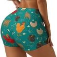thumbnail image 1 of Sikiie Cute Hens And Rooster Workout Shorts Women Scrunch Butt Gym Shorts Seamless High Waist Tummy Control Yoga Biker Athletic Shorts-Large, 1 of 8