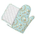thumbnail image 1 of Sikiie Cute Honeybees Oven Mitts and Pot Holders Set, Kitchen Oven Glove High Heat Resistant with Non-Slip Silicone Surface for Cooking, 1 of 1
