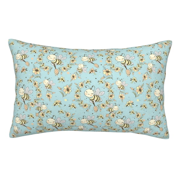 Sikiie Cute Honeybees Pillow Covers, Throw Pillow Case Cushion Covers,Cushion for Bedroom,Couch,Home-20"x30"