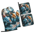 thumbnail image 1 of Sikiie Cute Koi Fish Serenity Oven Mitts and Pot Holders, Silicone Oven Gloves, Heat Resistant Oven Mitts 4Pcs Set, 1 of 6