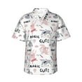thumbnail image 1 of Sikiie Cute Magic Bunny Print Men's Hawaiian Shirt, Summer Beach Button Pocket Short Sleeve T-Shirt,Large, 1 of 7