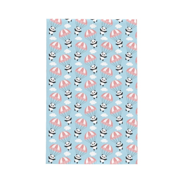 Sikiie Cute Panda Flying in the Sky Waffle Weave Kitchen Dish Cloth,Super Absorbent Kitchen Dish Towels 16*26 Inches for Dish Rags Washing Dishes, Drying Dishes