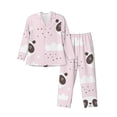 thumbnail image 1 of Sikiie Cute Panda Mens Pajama Set, Soft Warm Long Sleeve Sleepwear, Cozy Button-Down Pjs for Men-Medium, 1 of 7