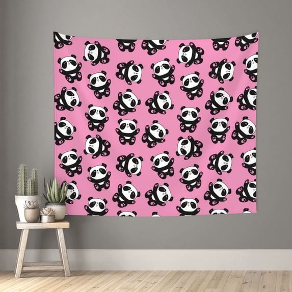 Sikiie Cute Panda tapestry wall hanging home decor for bedrooms, living rooms, dorms 60x51in