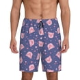thumbnail image 1 of Sikiie Cute Pig Mens Pajama Shorts, Lightweight Lounge Pant with Pockets Soft Sleep Pj Shorts for Men4X-Large, 1 of 6