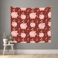 thumbnail image 1 of Sikiie Cute Pig with Coins tapestry wall hanging home decor for bedrooms, living rooms, dorms 60x51in, 1 of 6