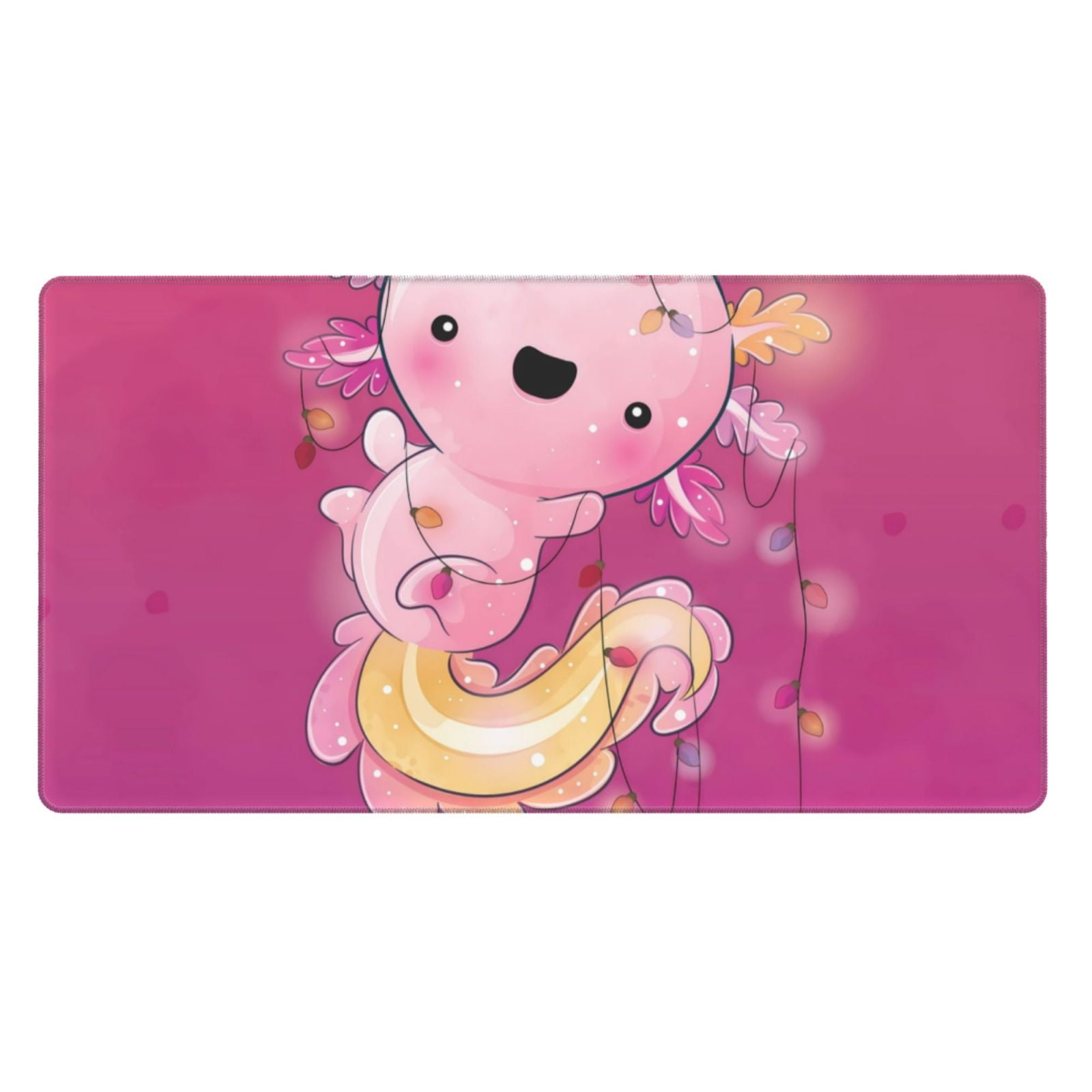 Sikiie Cute Pink Axolotl A Mouse Pad, 16x29.5 Mousepad Desk Mat in Anti