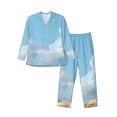 thumbnail image 1 of Sikiie Cute Pink Mushrooms Mens Pajama Set, Soft Warm Long Sleeve Sleepwear, Cozy Button-Down Pjs for Men-Small, 1 of 7