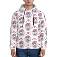 thumbnail image 1 of Sikiie Cute Poodle Dog Men's Hoodie, Essentials Hoodie, Sweatshirt, Pullover Hooded Sweatshirt for Men-3X-Large, 1 of 7