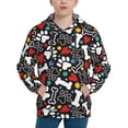 thumbnail image 1 of Sikiie Cute Puppy Footprints Youth Hoodie Sweatshirt Pullover Hooded Classic Casual Essentials Hoodiefor Boys Girls Kids -Medium, 1 of 6