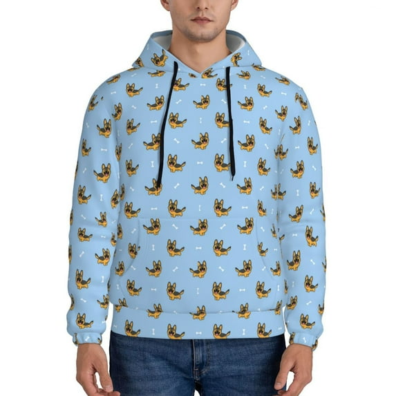 Sikiie Cute Puppy Men's Hoodie, Essentials Hoodie, Sweatshirt, Pullover Hooded Sweatshirt for Men-Small