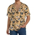 thumbnail image 1 of Sikiie Cute Puppy Men's Wrinkle Free Untucked Cuban Shirt Business Casual Button Down Shirts Short Sleeve ShirtMedium, 1 of 5
