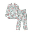 thumbnail image 1 of Sikiie Cute Rabbit And Heart Mens Pajama Set, Soft Warm Long Sleeve Sleepwear, Cozy Button-Down Pjs for Men-Medium, 1 of 7