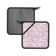 thumbnail image 1 of Sikiie Cute Rabbit Flower Pot Holders Kitchen Insulation Mats Heat Resistant Pot-Holder Oven Anti-Scald Pads for Cooking Baking, 7.1*7.1inch, 1 of 8