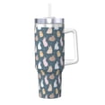 thumbnail image 1 of Sikiie Cute Rabbit Insulated Stainless Water Bottle Lid Travel Mug Cup Insulated Tumblers Cup 40oz Ice Bully With Handle, 1 of 8