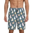 thumbnail image 1 of Sikiie Cute Rabbit Mens Pajama Shorts, Lightweight Lounge Pant with Pockets Soft Sleep Pj Shorts for Men4X-Large, 1 of 6