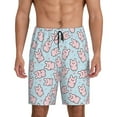 thumbnail image 1 of Sikiie Cute Rabbit Mens Pajama Shorts, Lightweight Lounge Pant with Pockets Soft Sleep Pj Shorts for MenLarge, 1 of 6
