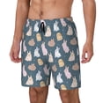 thumbnail image 1 of Sikiie Cute Rabbit Print Men's Double Layer Swimming Trunks, Adjustable Waistband and Pockets Sports Swimming Trunks, Beach Swimwear-Large, 1 of 6