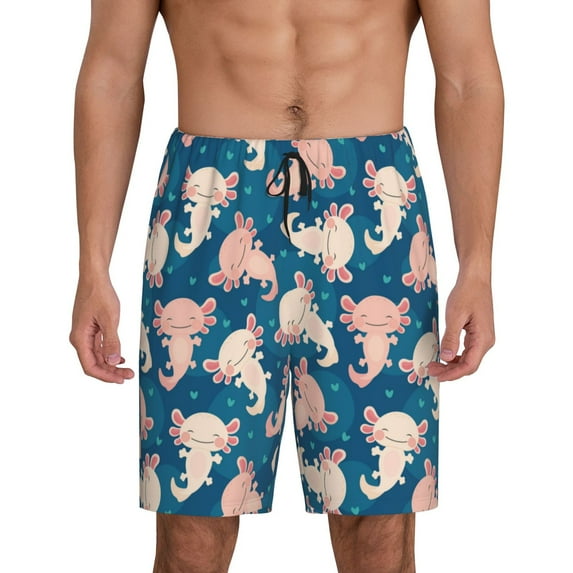 Sikiie Cute Salamander Mens Pajama Shorts, Lounge Pant, Men's shorts,Sleep Pj Shorts for Men-