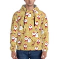 thumbnail image 1 of Sikiie Cute Santa and Reindeer Men's Hoodie, Essentials Hoodie, Sweatshirt, Pullover Hooded Sweatshirt for Men-Large, 1 of 7