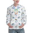 thumbnail image 1 of Sikiie Cute Shark Women's Casual Hoodies Long Sleeve Lightweight Pullover Tops Loose Sweatshirt-Large, 1 of 7