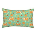 thumbnail image 1 of Sikiie Cute Shiba And Pumpkins Print Plush Pillow Cover, Wrinkle-proof and Stain-resistant Pillow Protector without Pillow Core, Home Decoration-14"x20", 1 of 6