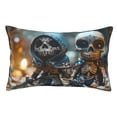 thumbnail image 1 of Sikiie Cute Skeletons Figurines Pillow Covers, Throw Pillow Case Cushion Covers,Cushion for Bedroom,Couch,Home-14"x20", 1 of 6