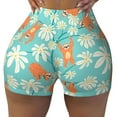 thumbnail image 1 of Sikiie Cute Sloth on Floral Tree Print Workout Shorts Women Scrunch Butt Gym Shorts Seamless High Waist Tummy Control Yoga Biker Athletic Shorts, 1 of 5