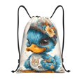 thumbnail image 1 of Sikiie Cute Sunflower Blue Duck Drawstring Backpack Drawstring Bags, Draw String Back Bag for Sports, Gym, Travel, Swimming, Beach-Small, 1 of 6